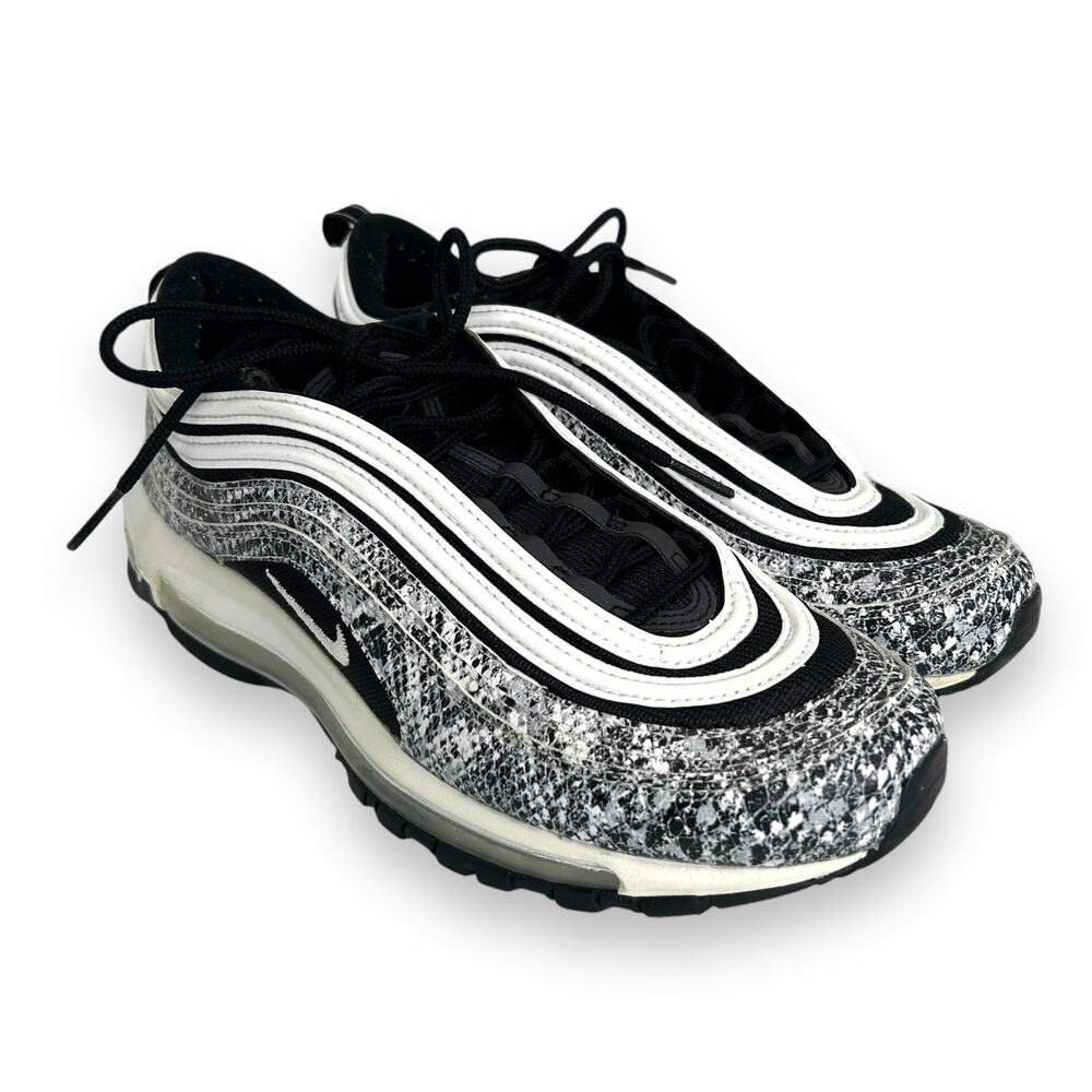 Nike Women's Size 10 Air Max 97 Black/White Snake Reptile Lace Up Sneakers